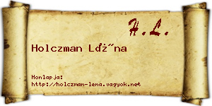 Holczman Léna névjegykártya